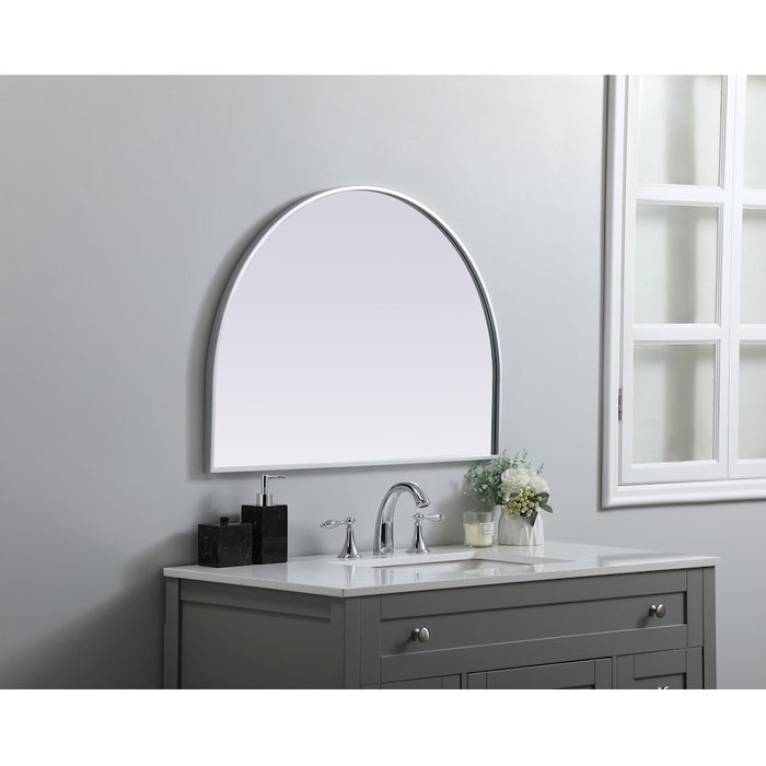 Elegant Decor Ayra Metal Frame Arch Mirror 33X24", Silver