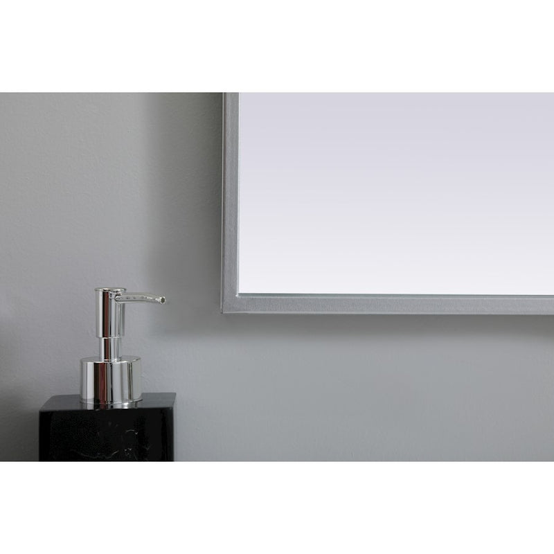 Elegant Decor Ayra Metal Frame Arch Mirror 33X24", Silver