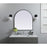 Elegant Decor Ayra Metal Frame Arch Mirror 33X36", Black