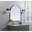 Elegant Decor Ayra Metal Frame Arch Mirror 33X36", Black