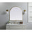 Elegant Decor Ayra Metal Frame Arch Mirror 33X36", Brass