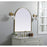 Elegant Decor Ayra Metal Frame Arch Mirror 33X36", Brass