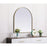 Elegant Decor Ayra Metal Frame Arch Mirror 33X36", Brass