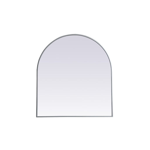 Elegant Decor Ayra Metal Frame Arch Mirror 33X36", Silver