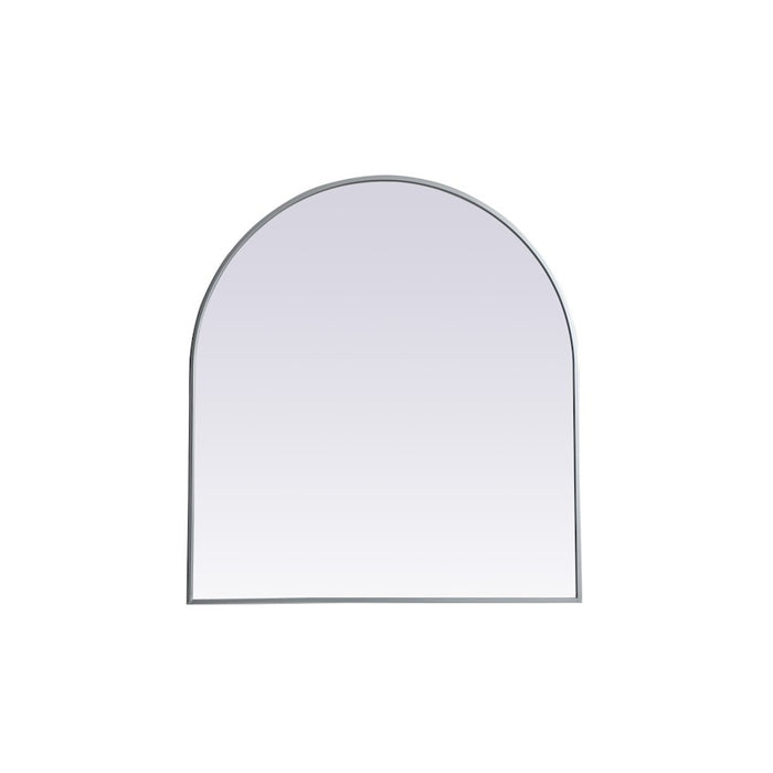 Elegant Decor Ayra Metal Frame Arch Mirror 33X36", Silver