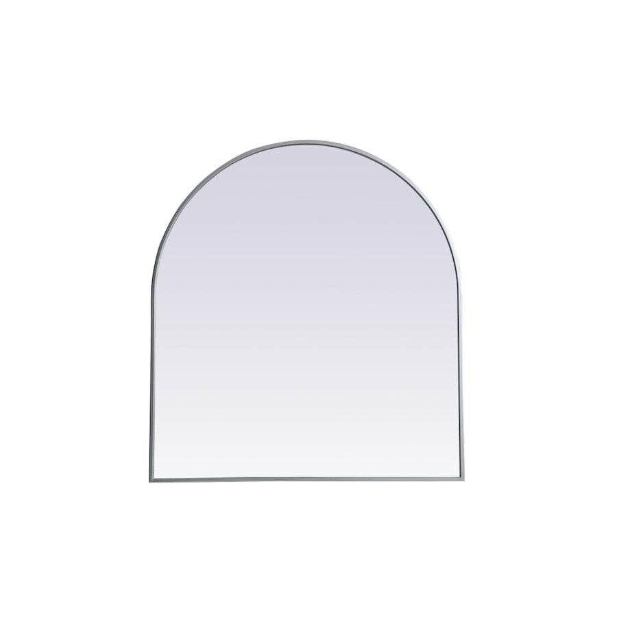 Elegant Decor Ayra Metal Frame Arch Mirror 33X36", Silver