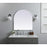 Elegant Decor Ayra Metal Frame Arch Mirror 33X36", Silver