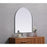 Elegant Decor Ayra Metal Frame Arch Mirror 33X36", Silver