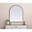 Elegant Decor Ayra Metal Frame Arch Mirror 33X42", Black