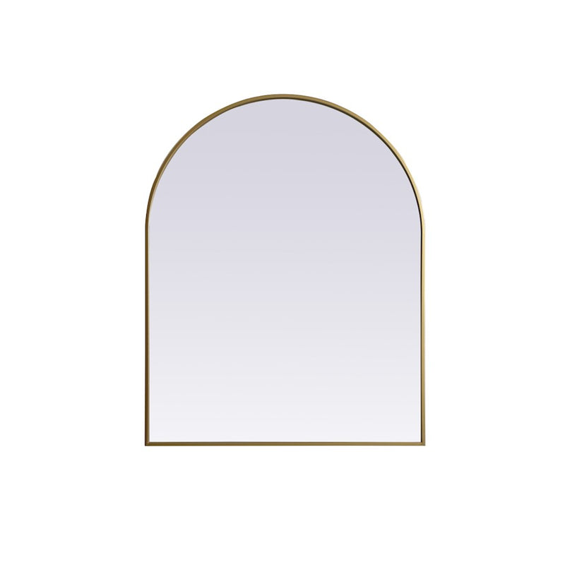 Elegant Decor Ayra Metal Frame Arch Mirror 33X42", Brass