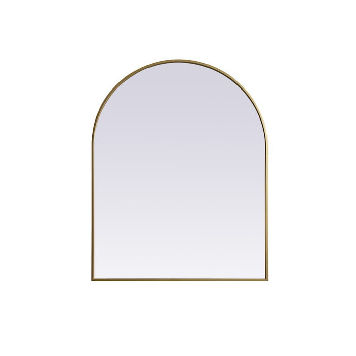 Elegant Decor Ayra Metal Frame Arch Mirror 33X42", Brass