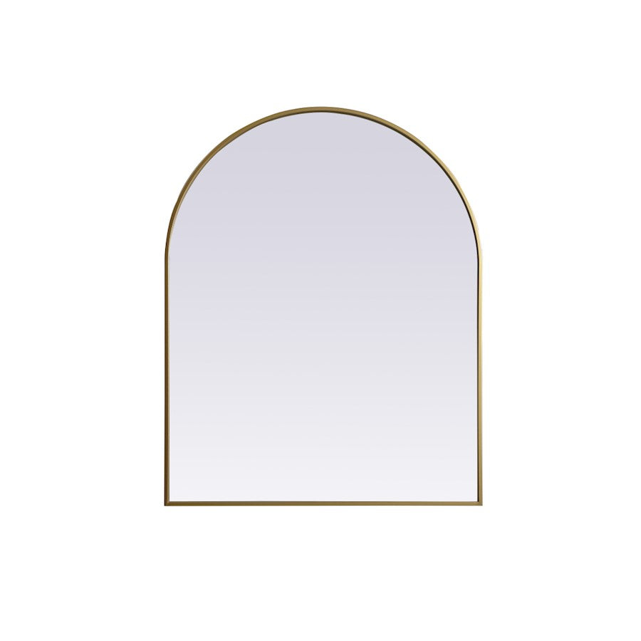 Elegant Decor Ayra Metal Frame Arch Mirror 33X42", Brass
