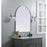 Elegant Decor Ayra Metal Frame Arch Mirror 33X42", Silver