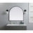Elegant Decor Ayra Metal Frame Arch Mirror 36X36", Black