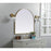 Elegant Decor Ayra Metal Frame Arch Mirror 36X36", Brass