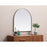 Elegant Decor Ayra Metal Frame Arch Mirror 36X36", Brass