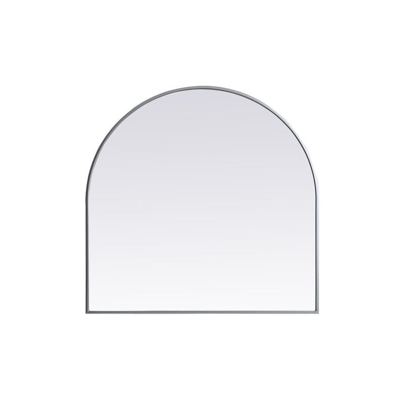 Elegant Decor Ayra Metal Frame Arch Mirror 36X36", Silver