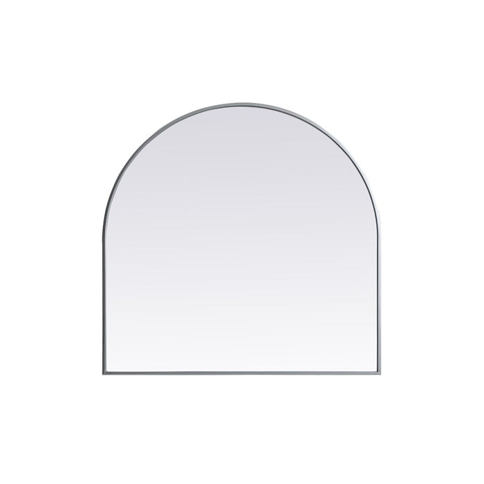 Elegant Decor Ayra Metal Frame Arch Mirror 36X36", Silver