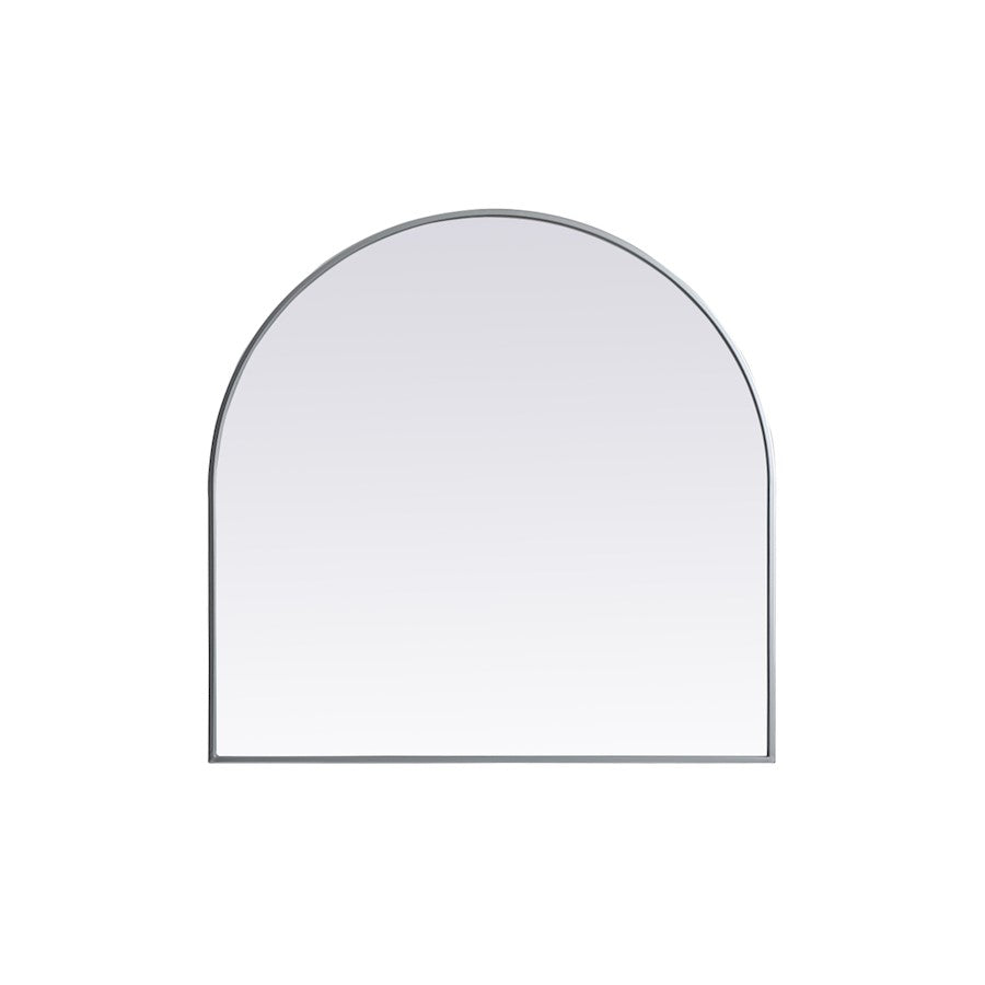 Elegant Decor Ayra Metal Frame Arch Mirror 36X36", Silver