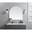 Elegant Decor Ayra Metal Frame Arch Mirror 36X36", Silver