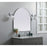 Elegant Decor Ayra Metal Frame Arch Mirror 36X36", Silver