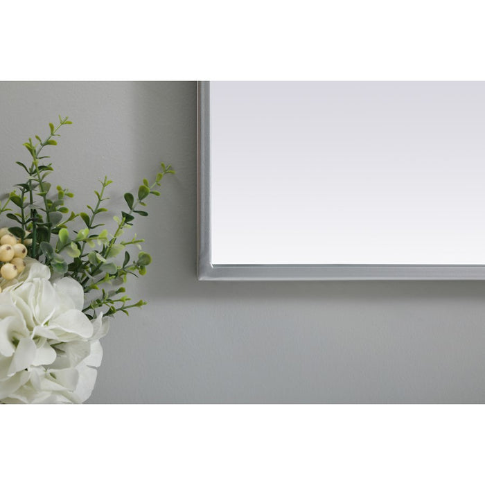 Elegant Decor Ayra Metal Frame Arch Mirror 36X36", Silver