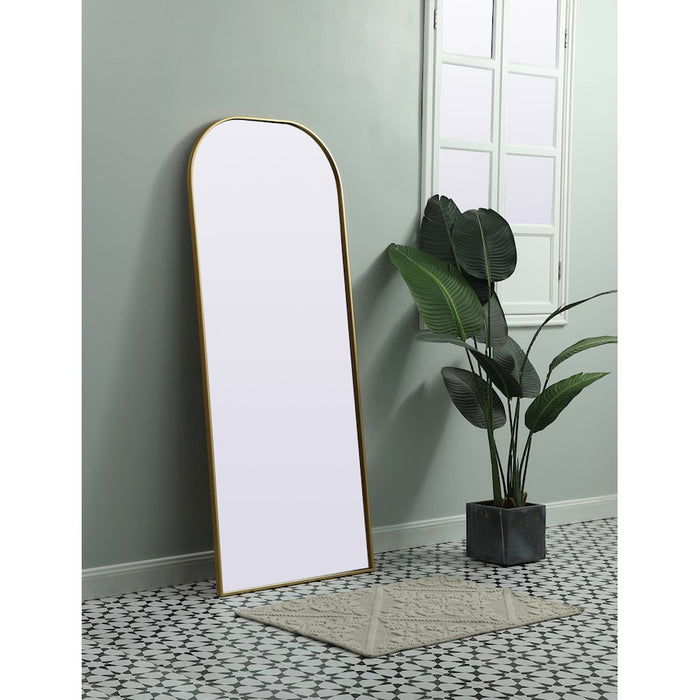 Elegant Decor Blaire Arch Full Length Mirror 28X66", Brass