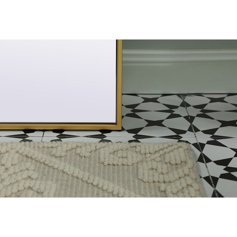 Elegant Decor Blaire Arch Full Length Mirror 28X66", Brass