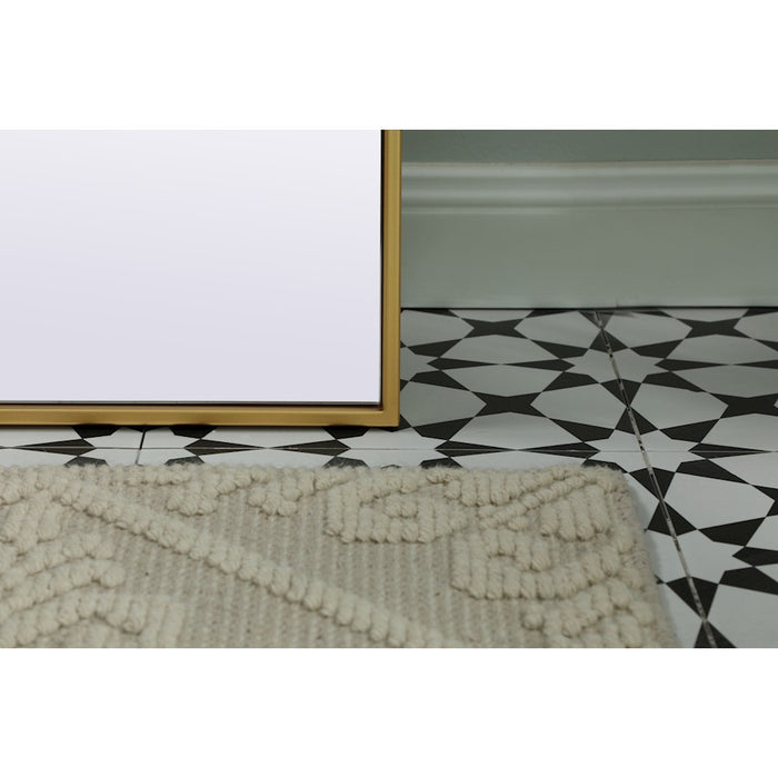 Elegant Decor Blaire Arch Full Length Mirror 28X66", Brass