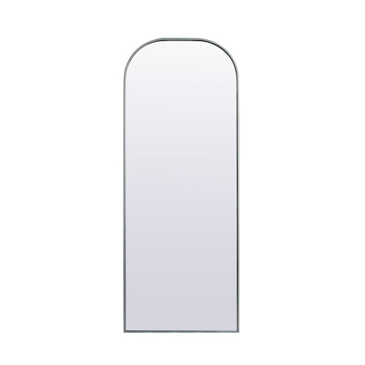 Elegant Decor Blaire Metal Frame Arch Mantel Mirror 28X74", Silver