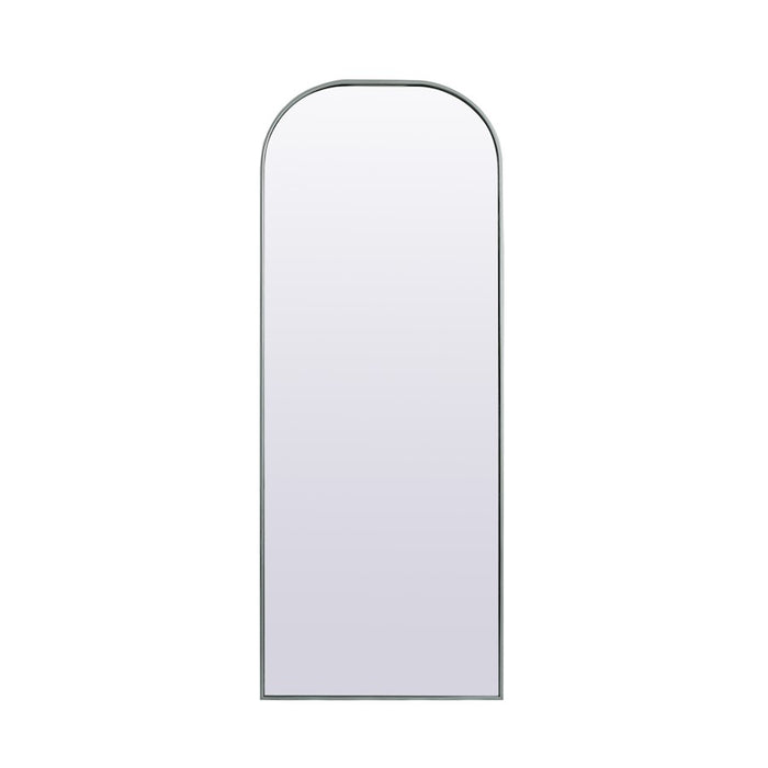 Elegant Decor Blaire Metal Frame Arch Mantel Mirror 28X74", Silver