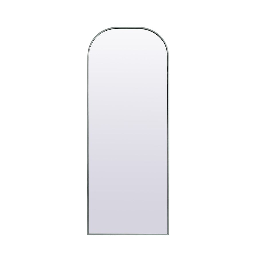 Elegant Decor Blaire Metal Frame Arch Mantel Mirror 28X74", Silver