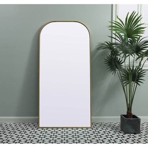Elegant Decor Blaire Arch Full Length Mirror 32X66", Brass