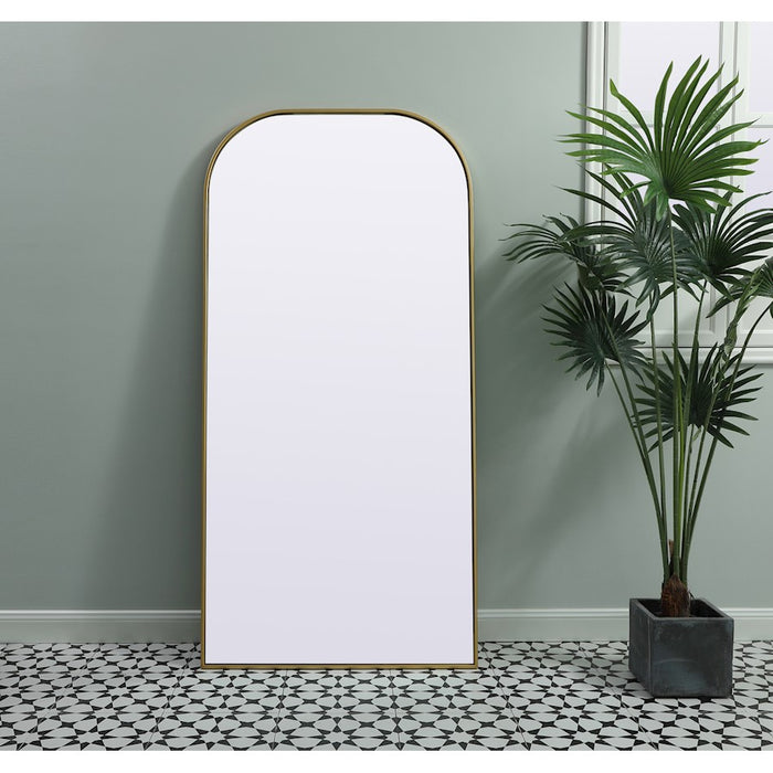 Elegant Decor Blaire Arch Full Length Mirror 32X66", Brass