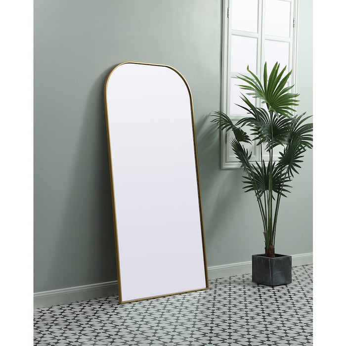 Elegant Decor Blaire Arch Full Length Mirror 32X66", Brass