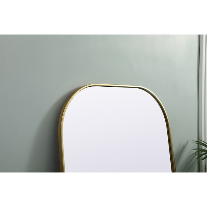 Elegant Decor Blaire Arch Full Length Mirror 32X66", Brass