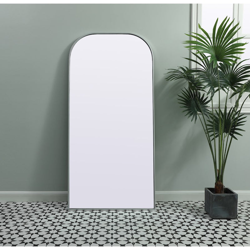 Elegant Decor Blaire Arch Full Length Mirror 32X66", Silver