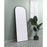 Elegant Decor Blaire Metal Frame Arch Mantel Mirror 32X76", Black