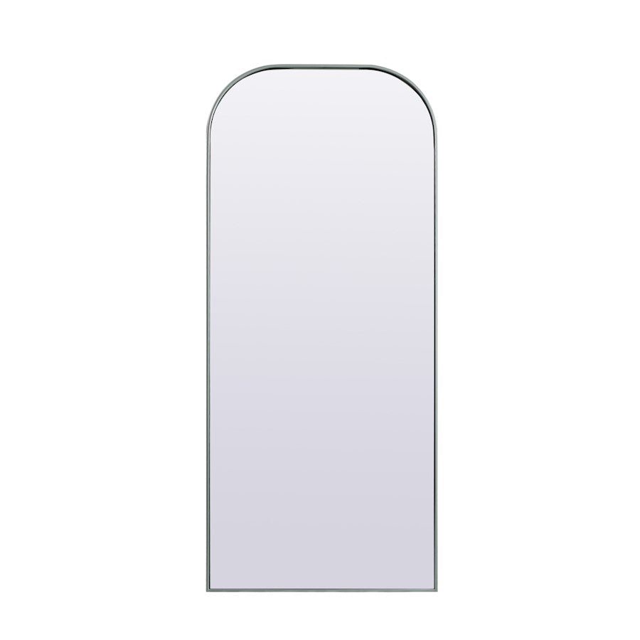 Elegant Decor Blaire Metal Frame Arch Mantel Mirror 32X76", Silver