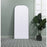Elegant Decor Blaire Metal Frame Arch Mantel Mirror 32X76", Silver