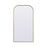 Elegant Decor Blaire Metal Frame Arch Mantel Mirror 35X66", Brass