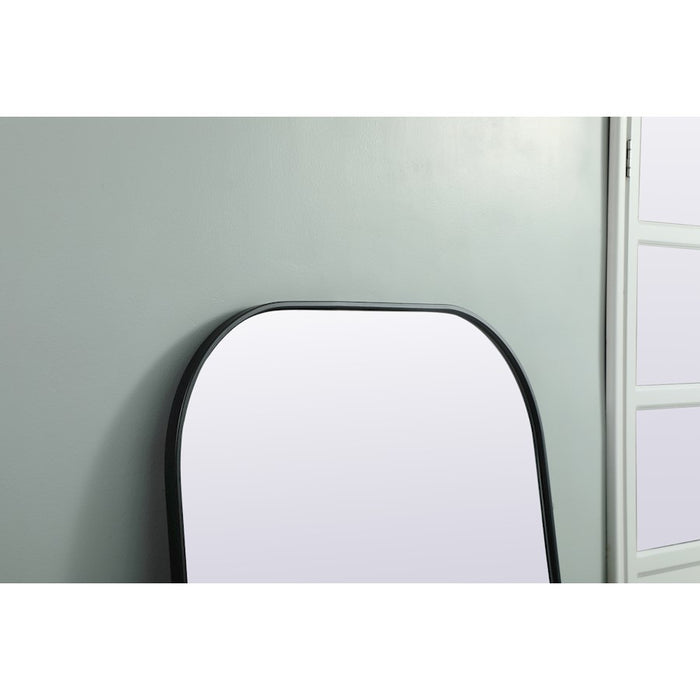 Elegant Decor Blaire Metal Frame Arch Mantel Mirror 35X72", Black
