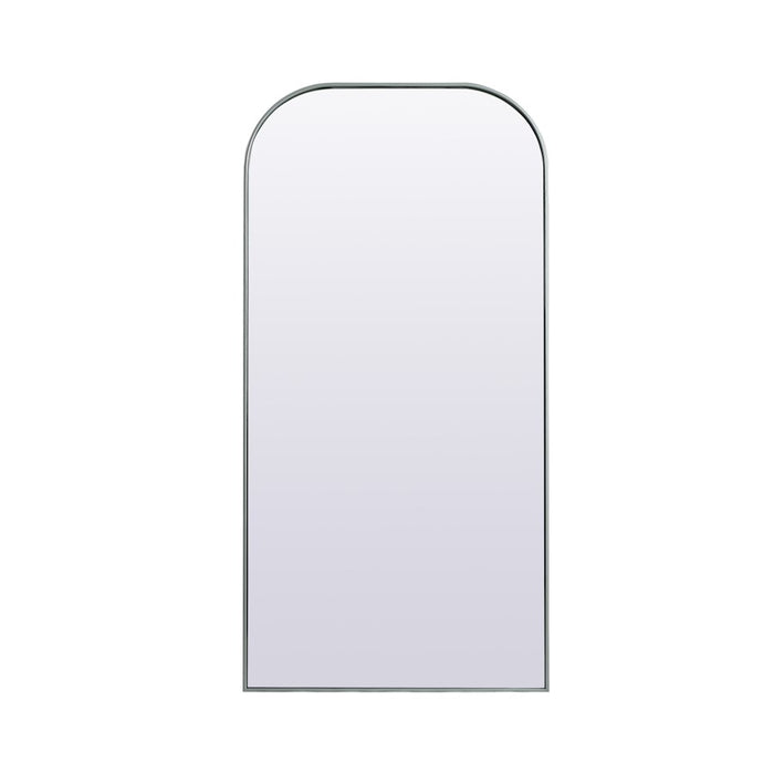 Elegant Decor Blaire Metal Frame Arch Mantel Mirror 35X72", Silver