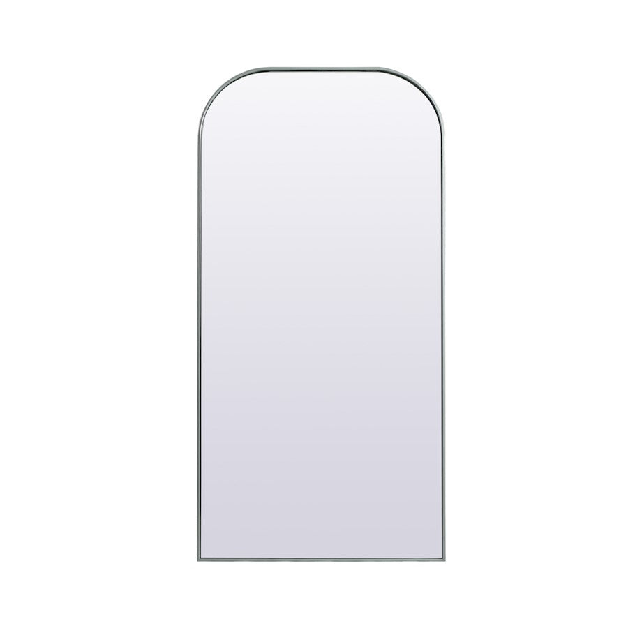 Elegant Decor Blaire Metal Frame Arch Mantel Mirror 35X72", Silver