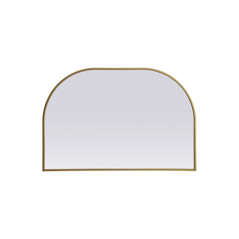 Elegant Decor Blaire Metal Frame Arch Mirror 36X24", Brass