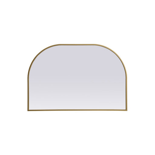 Elegant Decor Blaire Metal Frame Arch Mirror 36X24", Brass