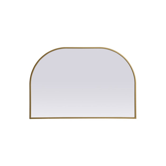 Elegant Decor Blaire Metal Frame Arch Mirror 36X24", Brass