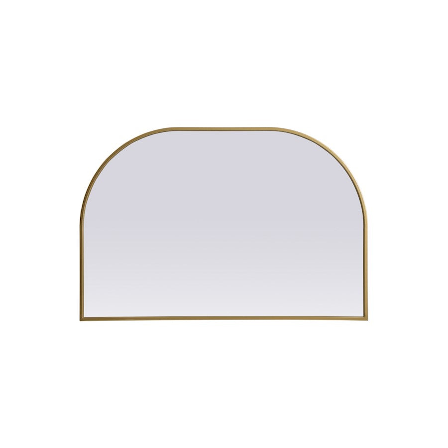 Elegant Decor Blaire Metal Frame Arch Mirror 36X24", Brass