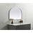 Elegant Decor Blaire Metal Frame Arch Mirror 36X24", Silver