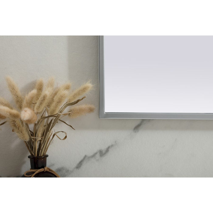 Elegant Decor Blaire Metal Frame Arch Mirror 36X24", Silver